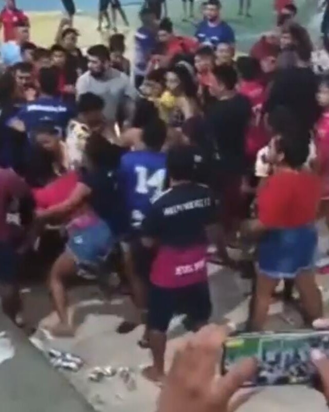 Momento da confusão (Foto: Reprodução)