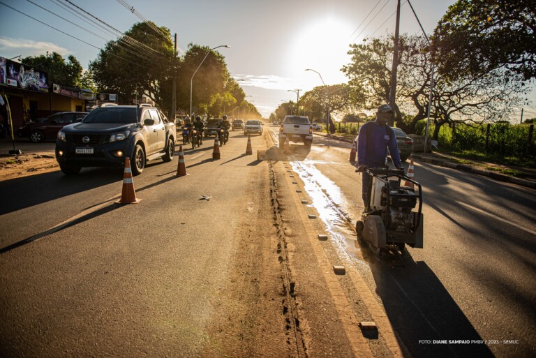 A via será totalmente liberada após a conclusão do canteiro. (Foto: divulgação)