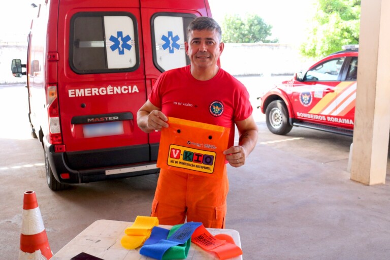 1.Kit desenvolvido pelo tenente é feito de velcro e reutilizável por até 10 mil vezes - Foto: Wenderson Cabral/FolhaBV