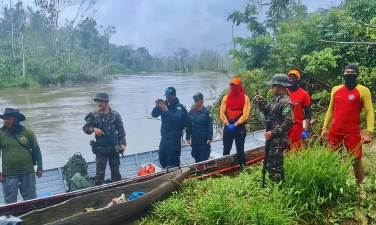 Corpo de Bombeiros Militar de Roraima conclui missão de buscas pelo corpo de uma criança indígena em terra yanomami (Foto: CBMRR/Instagram)