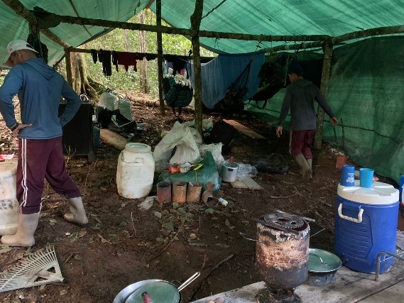 Acampamento foi encontrado em Palimiú. (Foto: reprodução)