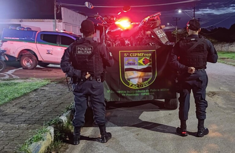 Moto recuperada pela 5° CIPFron (Foto: Divulgação)