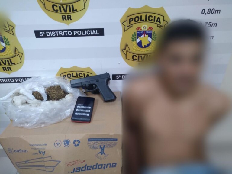 O suspeito foi conduzido às instalações do 5º Distrito Policial, onde teve sua prisão formalizada (Foto: Ascom/Polícia Civil) 