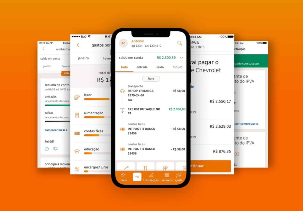 Apps Itaú, Itaú Cartões e Iti estariam comm funcionamento comprometido. Foto: Divulgação/Itaú. Apps Itaú, Itaú Cartões e Iti estariam comm funcionamento comprometido. Foto: Divulgação/Itaú.