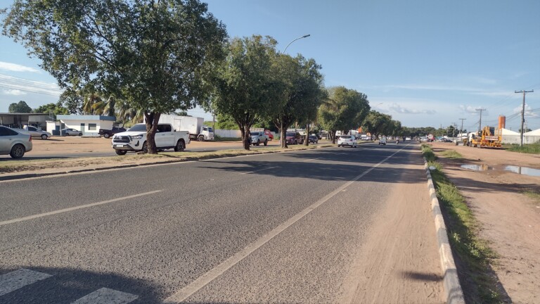 Trecho onde ocorreu o atropelamento (Foto: Wenderson Cabral/FolhaBV)