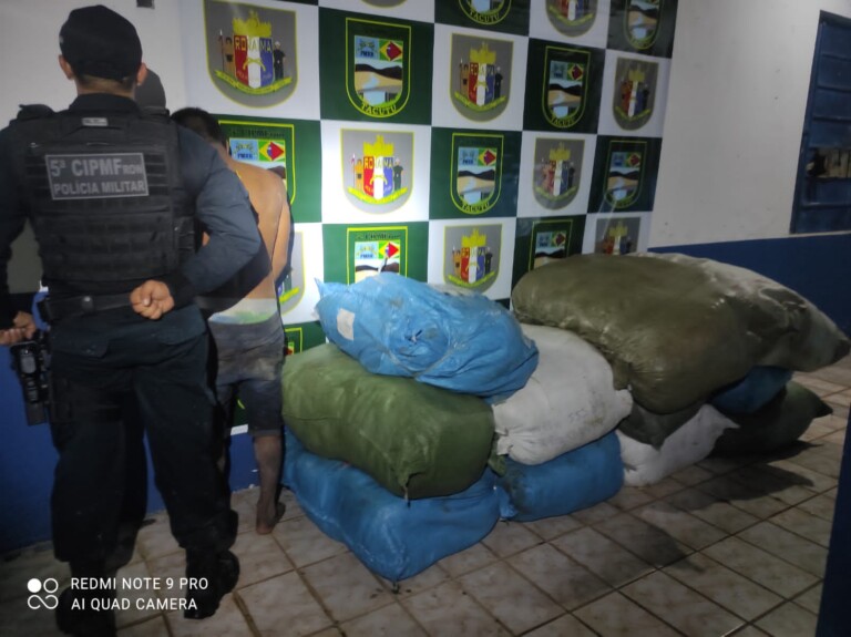 Carga foi apreendida e levada a Polícia Federal (Foto: Divulgação/PMRR)