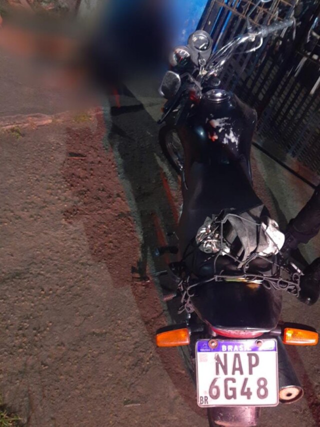 A moto foi apreendida e encaminhada para que sejam tomadas as devidas providências. (Foto: Divulgação) 