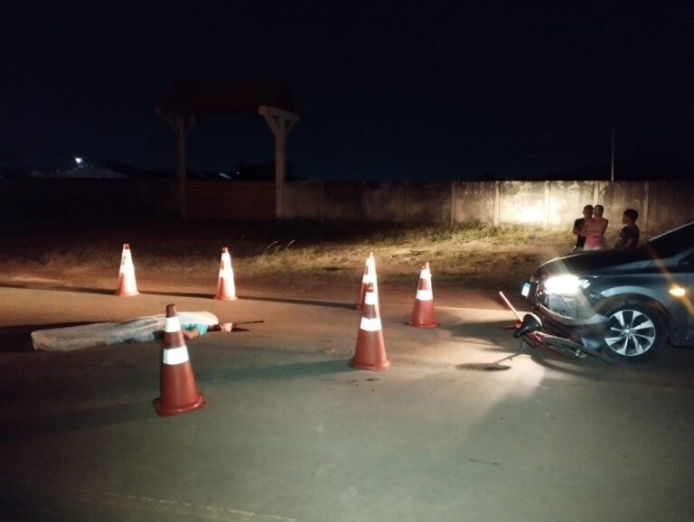 Local do acidente isolado pela polícia  (Foto: Divulgação)