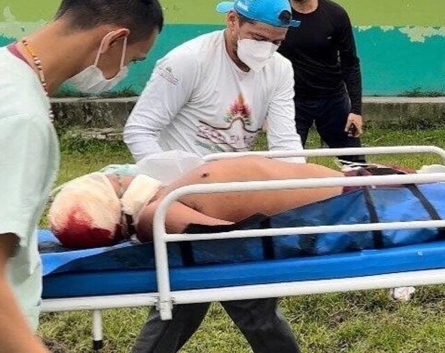 O resgate foi feito pelo Dsei Yanomami (Foto:  Reprodução/Instagram/@herukari08)