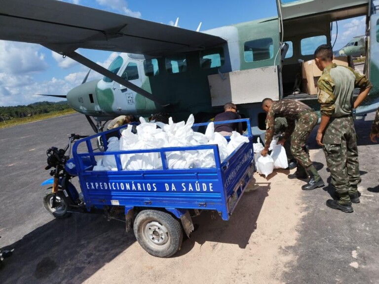 A solicitação de transporte dos kits de ferramentas foi feita às Forças Armadas pela Funai. (Foto: reprodução/Forças Armadas)