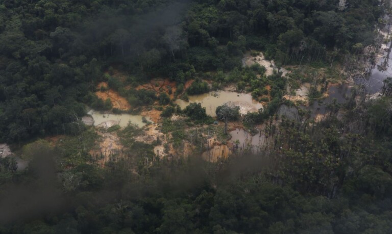Garimpo ilegal na Terra Indígena Yanomami (Foto: Fernando Frazão/Agência Brasil)