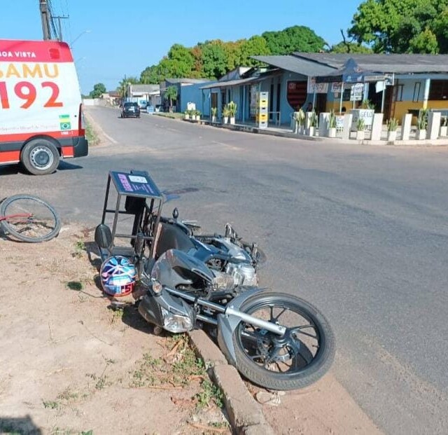 Moto envolvida no acidente de trânsito (Foto: Divulgação)