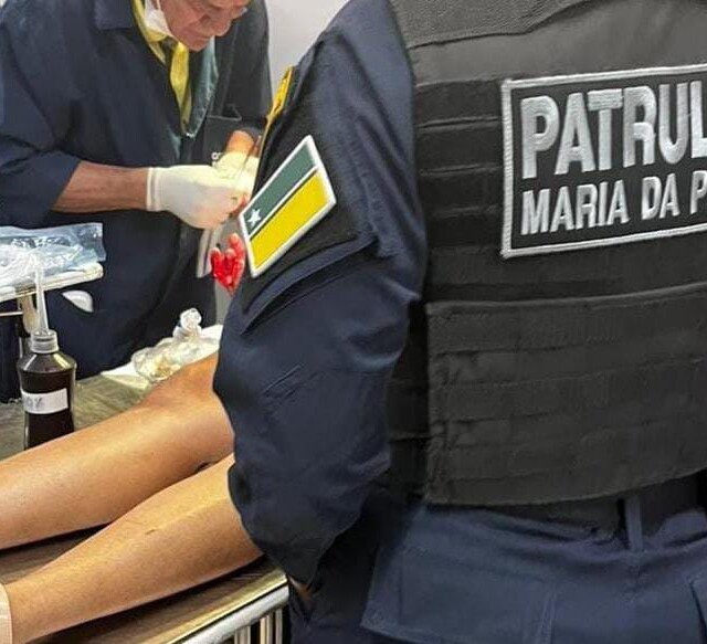 Mulher foi socorrida e agora está sob proteção das autoridades até prisão do agressor (Foto: GCM)