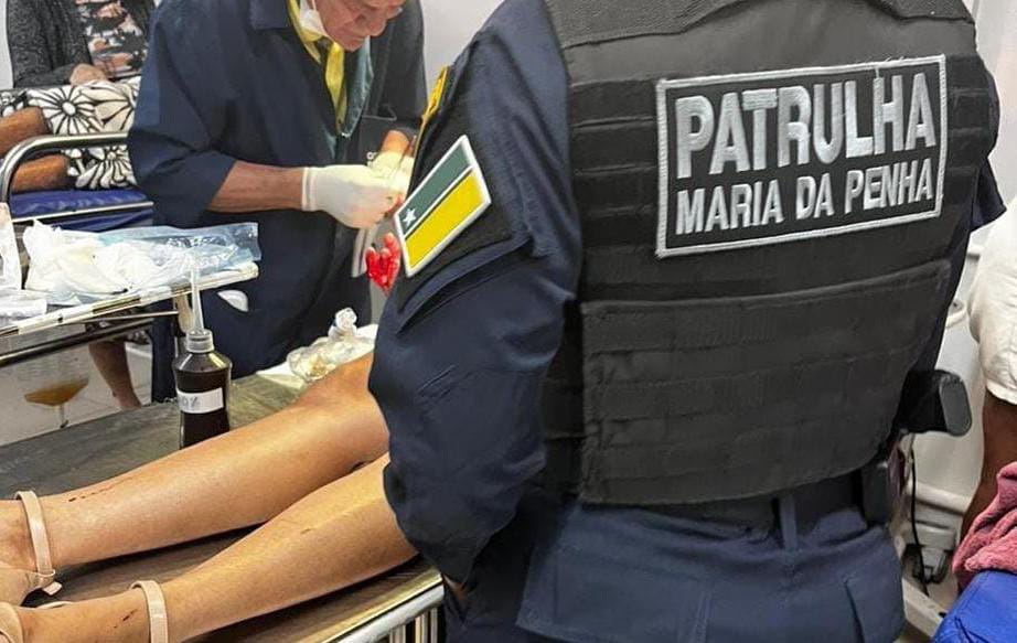 Mulher foi socorrida e agora está sob proteção das autoridades até prisão do agressor (Foto: GCM) Mulher foi socorrida e agora está sob proteção das autoridades até prisão do agressor (Foto: GCM)