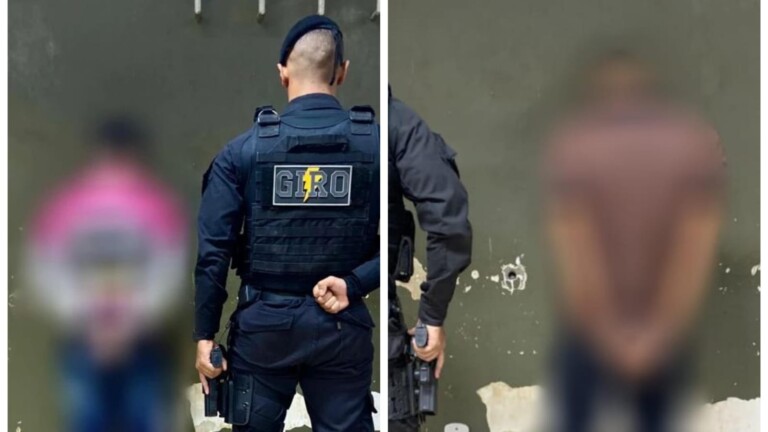 Os foragidos foram encaminhados à Central de Flagrantes (Foto: Divulgação) 