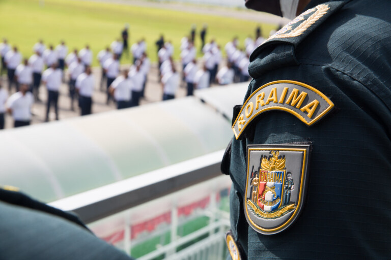 Curso de Formação da Polícia Militar de Roraima no estádio Canarinho, em 2021 (Foto: SupCom ALE-RR)