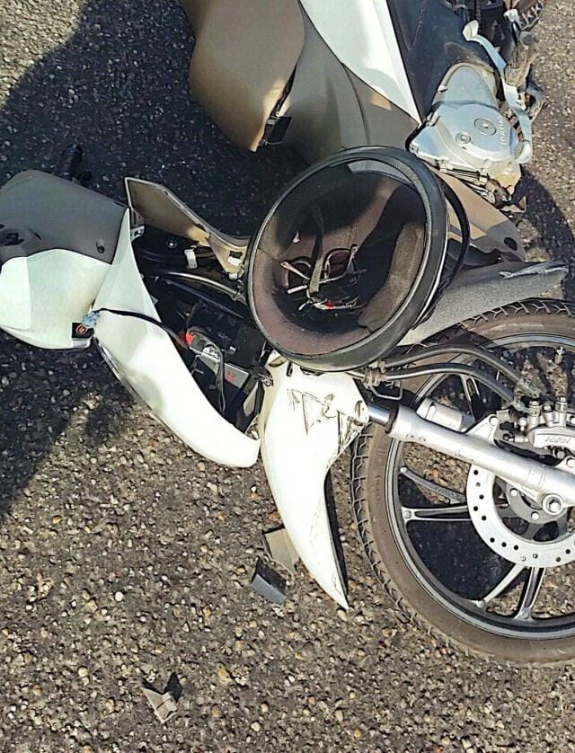 Moto envolvida no acidente (Foto: Divulgação) 