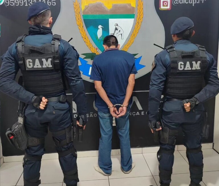 Homem foi detido próximo ao Parque do Rio branco, onde ocorria o evento Mormaço Cultural (Foto: Divulgação/PMRR)