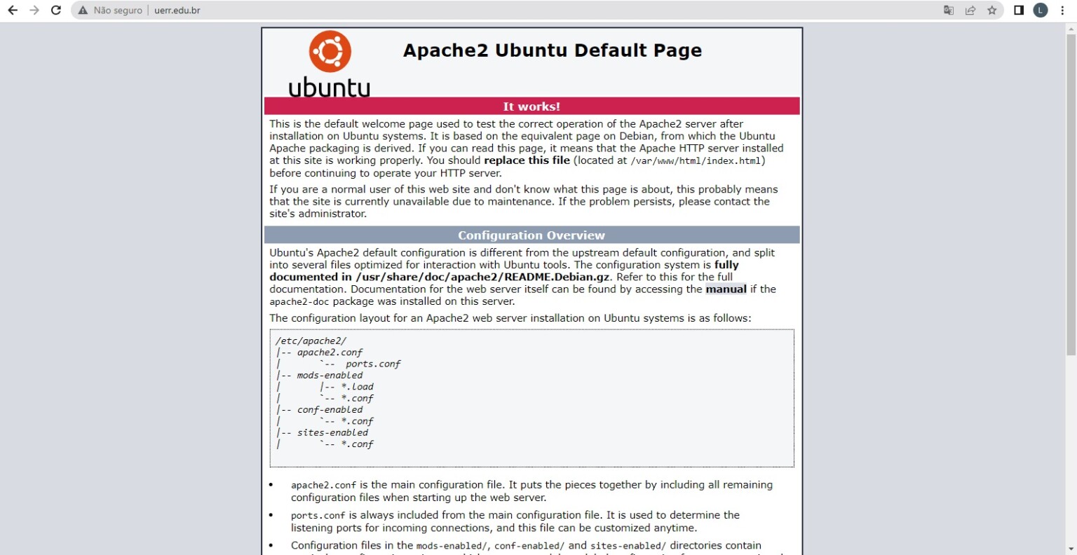 Site da Uerr fora do ar na manhã desta quinta-feira (26), dia de eleições para reitor (Foto: Reprodução)