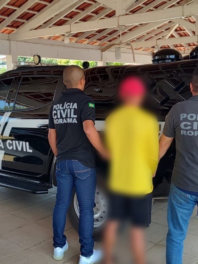 Homem foi preso na sede da Casai-Leste, nessa segunda (02). (Foto: reprodução/PCRR)