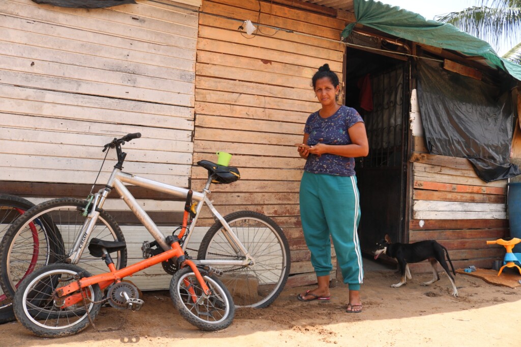 Jindriska Moreno precisou ir para outro local no bairro Pricumã (Foto: Nilzete Franco/FolhaBV)