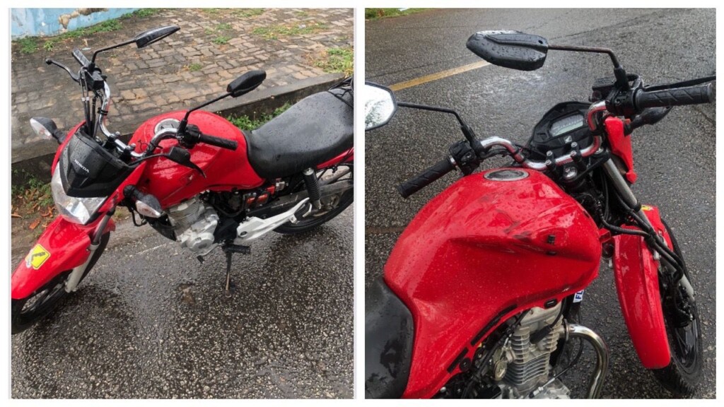 Motorista avança preferencial, derruba motociclista e foge sem prestar socorro Motorista avança preferencial, derruba motociclista e foge sem prestar socorro