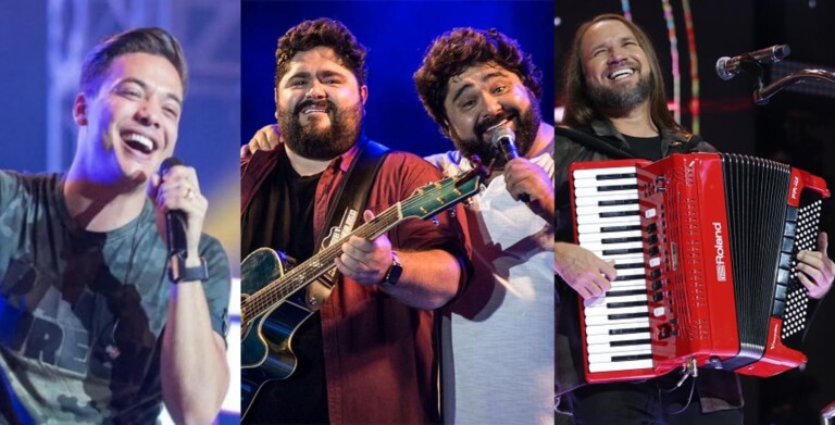 Atrações nacionais irão se apresentar na Feira de Exposição Agropecuária (Fotos: Divulgação)