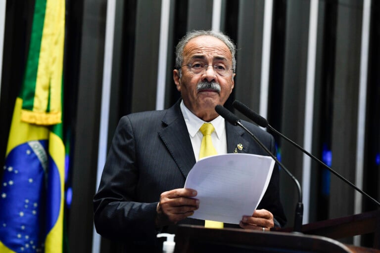 O senador Chico Rodrigues durante sessão do Senado nessa quarta-feira (Foto: Roque de Sá/Agência Senado)