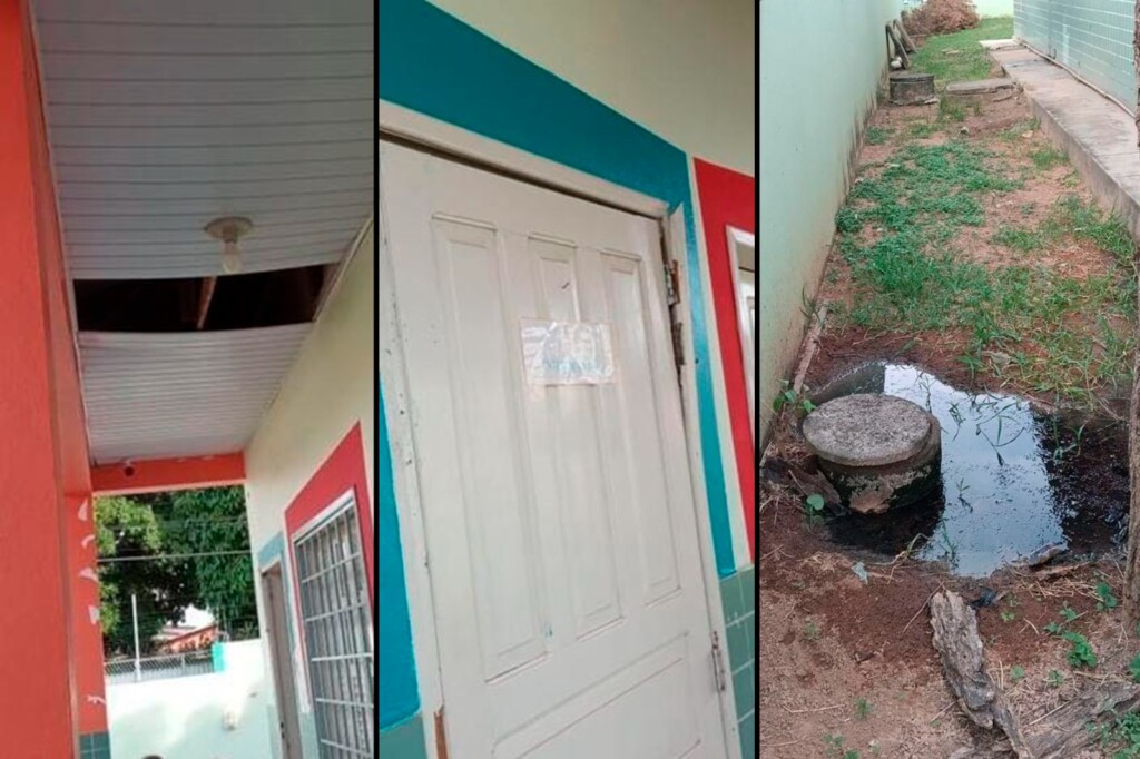 Pais voltam a denunciar problemas na estrutura da Escola Vovó Clara Pais voltam a denunciar problemas na estrutura da Escola Vovó Clara