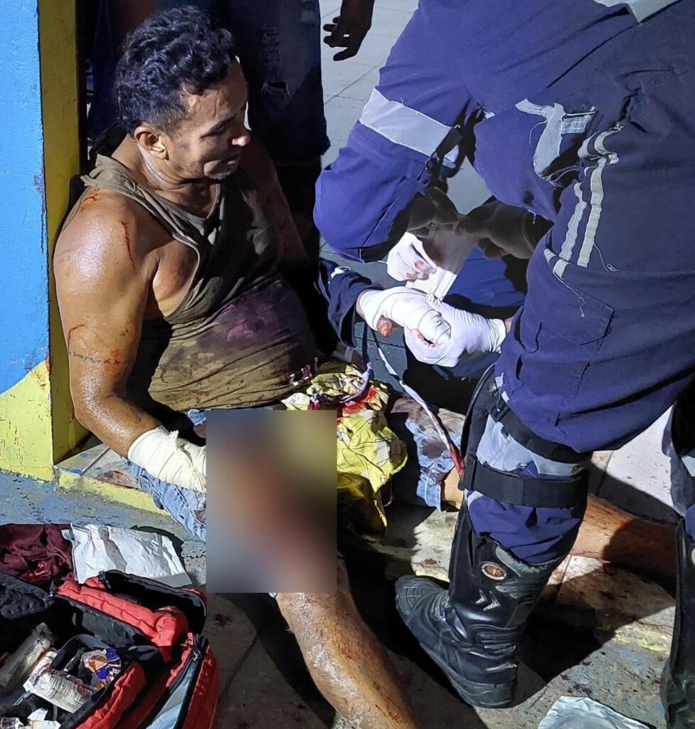 A vÃtima foi atendida pelo Samu (Foto: Divulgação) A vÃtima foi atendida pelo Samu (Foto: Divulgação)