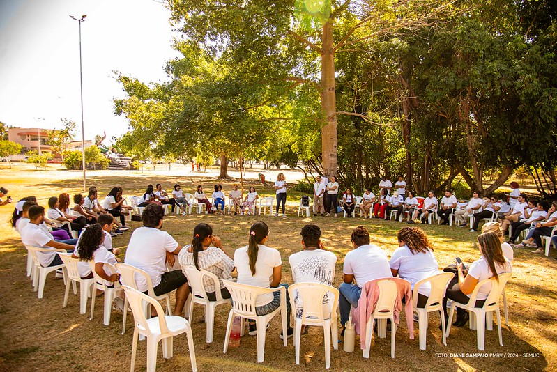 O objetivo foi destacar a importância da temática no ambiente de trabalho, proporcionando momentos de reflexão e autocuidado. (Foto: Diane Sampaio/Semuc/PMBV) O objetivo foi destacar a importância da temática no ambiente de trabalho, proporcionando momentos de reflexão e autocuidado. (Foto: Diane Sampaio/Semuc/PMBV)