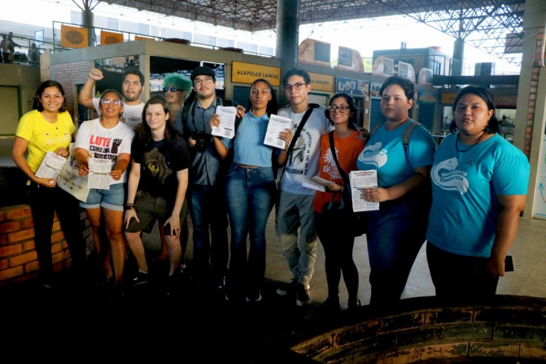 Além disso, a mobilização busca passe livre estudantil, renovação da frota, melhorias nas paradas e terminais e correção dos horários disponibilizados no aplicativo Boa Vista Card. (Foto: Wenderson Cabral/FolhaBV)