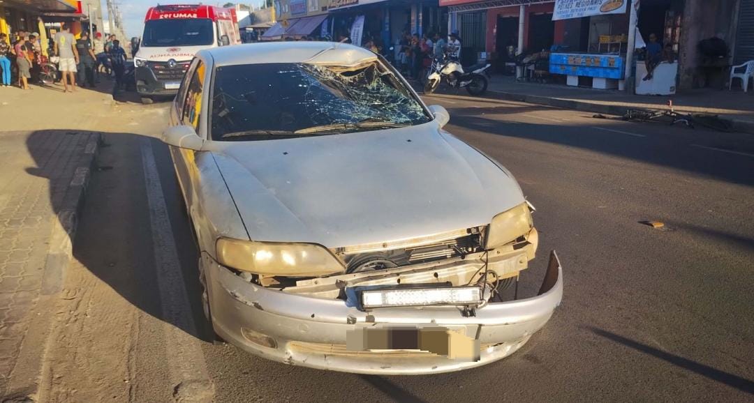 Acidente ocorreu na Rua Izídio Galdino da Silva, bairro Santa Luzia, no final da tarde desta terça-feira, 16 (Foto: Divulgação) 