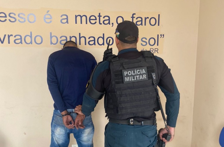 Prisão aconteceu neste domingo (11). (Foto: reprodução/PMRR)