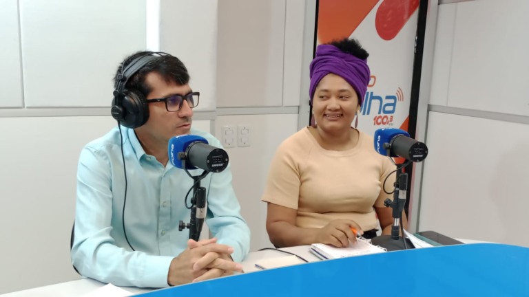 Benedito Paulo e Antõnia Pedroso no Agenda da Semana (Foto: Redação/FolhaBV)