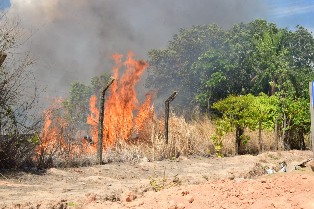 Incêndio aconteceu na rua Arapari, bairro Paraviana (Foto: Nilzete Franco/FolhaBV)