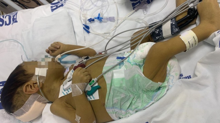Arcángel Miguel Manzo Medina está internado desde o dia em que nasceu (Foto: Arquivo pessoal)
