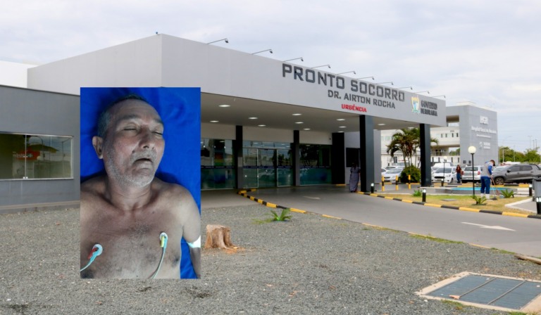 O idoso chegou a unidade desorientado (Foto: Wenderson Cabral/Montagem)