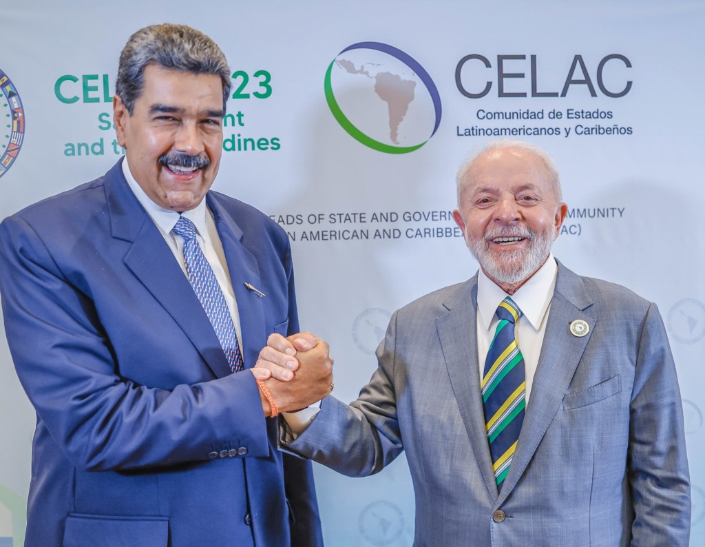Nicolás Maduro e Lula teriam conversado um pouco mais de uma hora. Foto: Ricardo Stuckert / PR Nicolás Maduro e Lula teriam conversado um pouco mais de uma hora. Foto: Ricardo Stuckert / PR