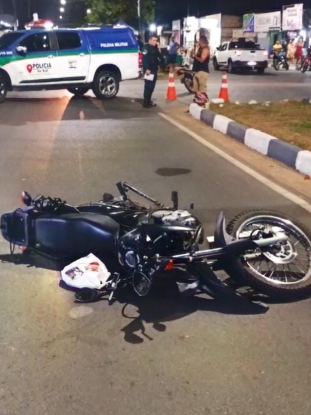 Uma das motos envolvidas no acidente (Foto: Divulgação) 