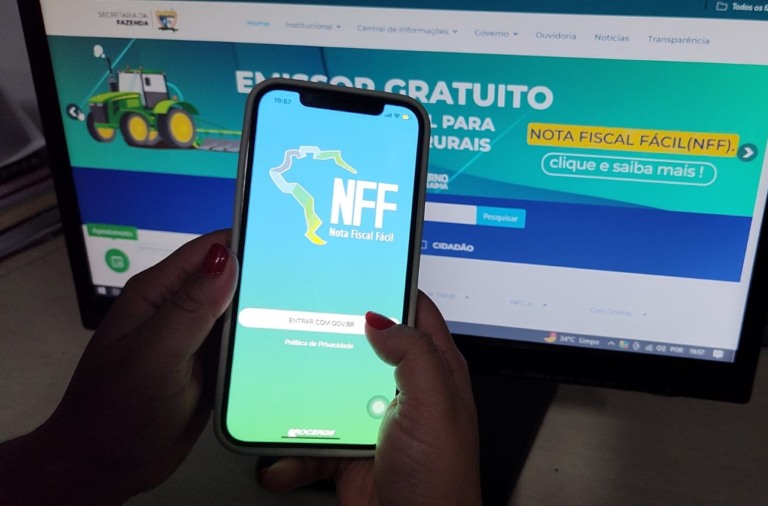 O aplicativo Nota Fiscal Fácil pode ser baixado tanto para sistema Android, quanto IOS. (Foto: Adriele Lima/FolhaBV)