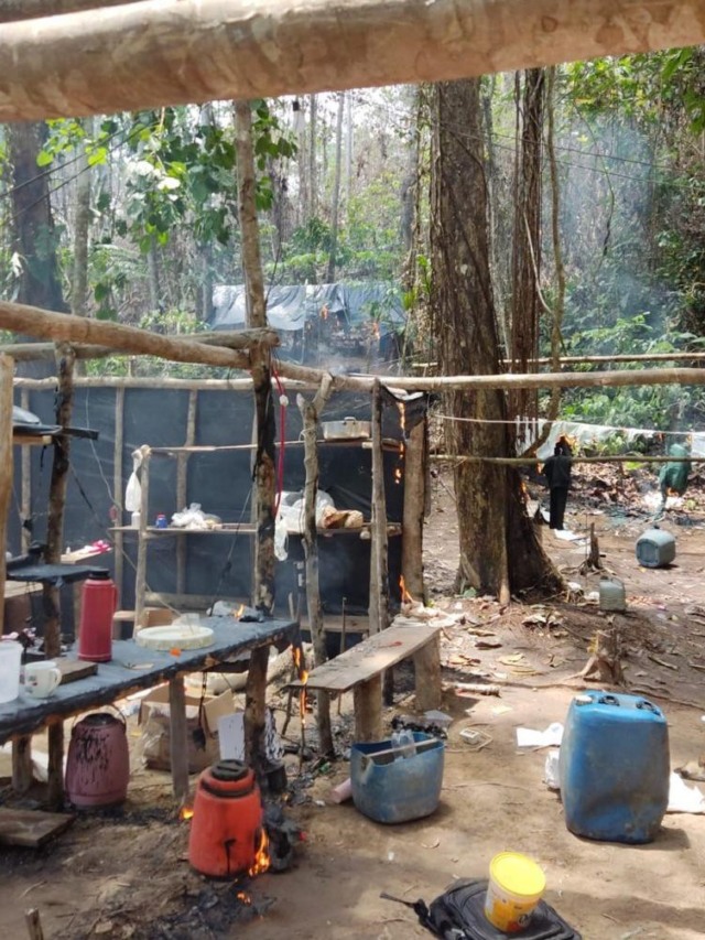 Ação foi realizada na Terra Yanomami (Foto: Divulgação/Forças Armadas)