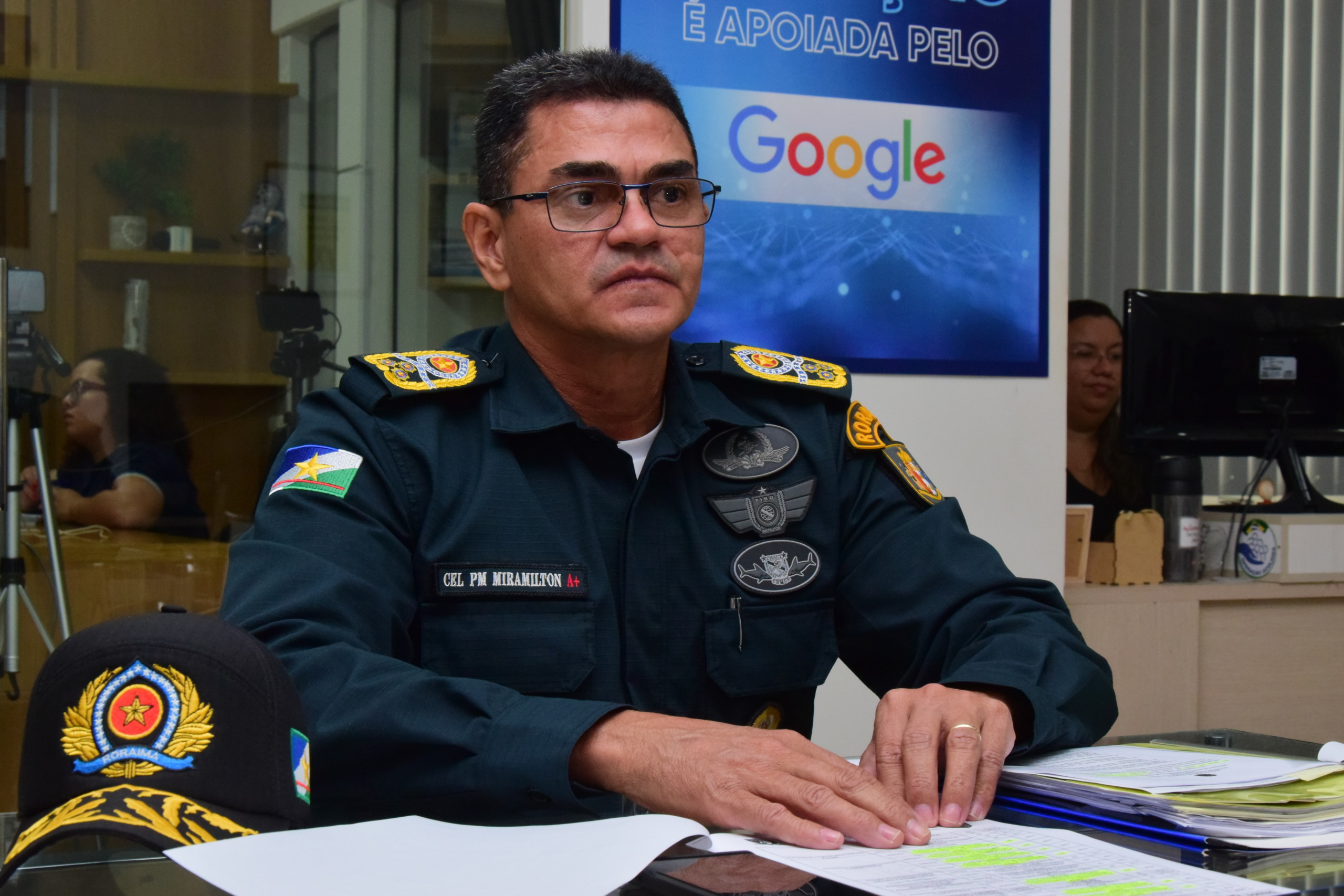 Comandante Geral da PMRR, Miramilton Goiano (Foto: Nilzete Franco/FolhaBV)