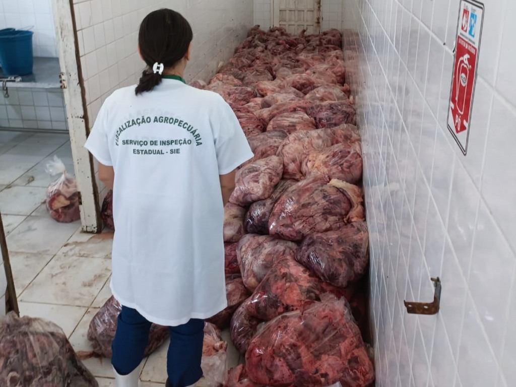 A empresa responsável iria transformar o produto em charque para revender em mercados. (Foto: reprodução/Secom-RR) A empresa responsável iria transformar o produto em charque para revender em mercados. (Foto: reprodução/Secom-RR)