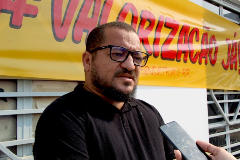 Marbison Gomes, presidente do Sindetran, em entrevista à FolhaBV (Foto: Wenderson Cabral/FolhaBV)