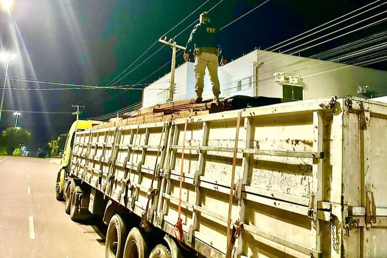 Cerca de 24 m³, foi apreendida e apresentada na PolÃcia Civil junto com o detido (Foto: Divulgação/PRF) Cerca de 24 m³, foi apreendida e apresentada na PolÃcia Civil junto com o detido (Foto: Divulgação/PRF)