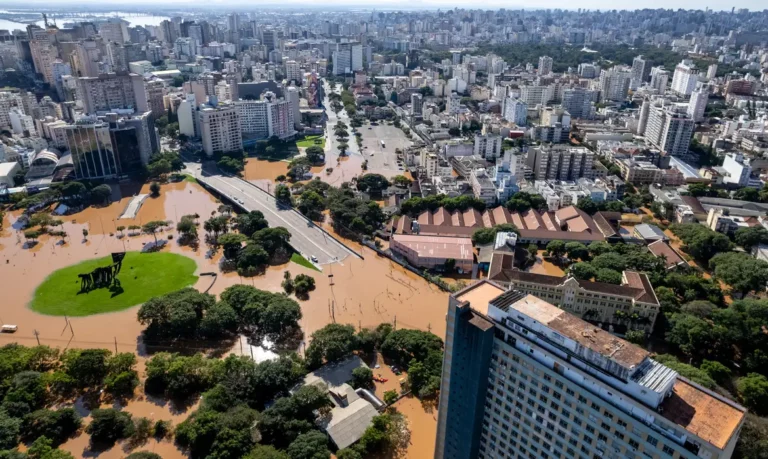 Municípios do Rio Grande do Sul sofrem com chuvas e enchentes há mais de 10 dias. (Foto: Gustavo Mansur/ Palácio Piratini)