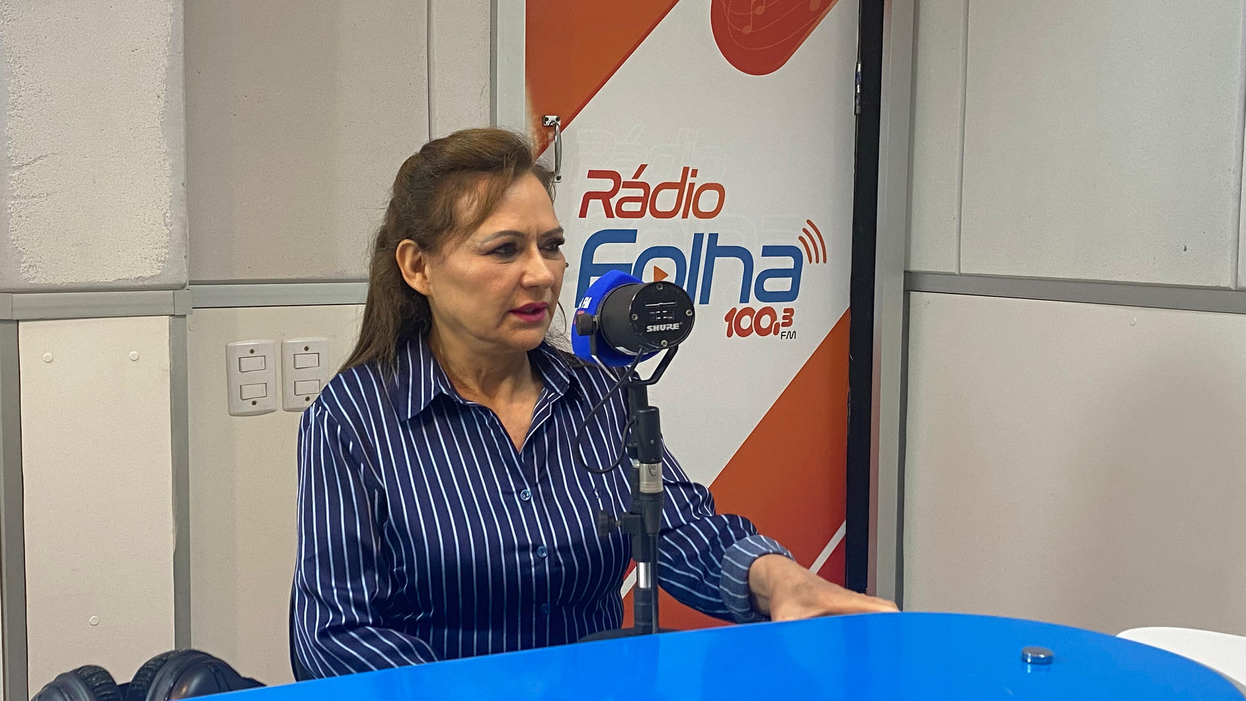 presidente do Iteraima, Dilma Costa, em entrevista na rádio Folha FM 100.3