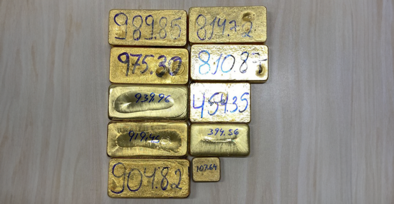 Ouro apreendido durante a operação (Foto: Divulgação)
