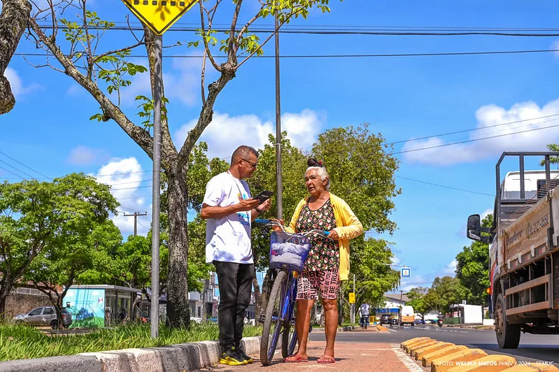 Além dos ciclistas, o plano de mobilidade urbana também incluirá pesquisas com pedestres e usuários de outros meios de transporte (Foto: Welika Matos/Semuc)